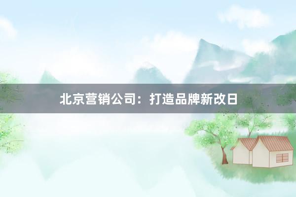 北京营销公司：打造品牌新改日